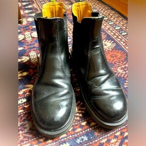 Black soft leather Chelsea Dr.Martens boots